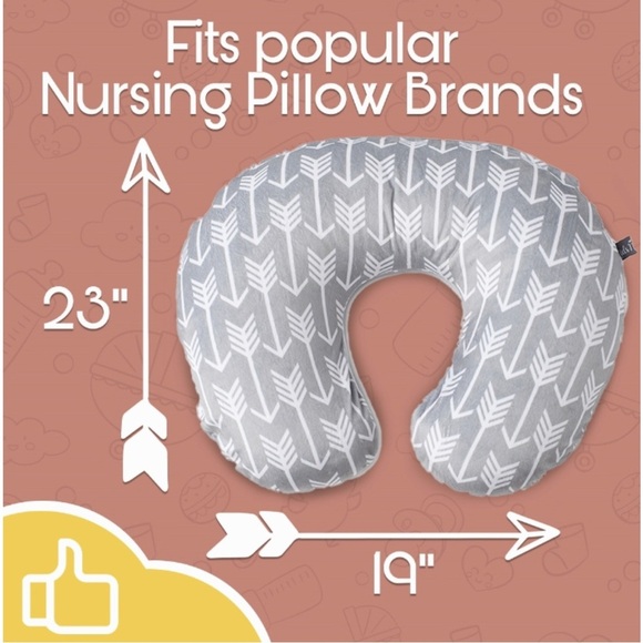 Kids n Such Minky Nursing Pillow Cover Navy Rose Floral NIP Shower Gift Feeding - Picture 4 of 4